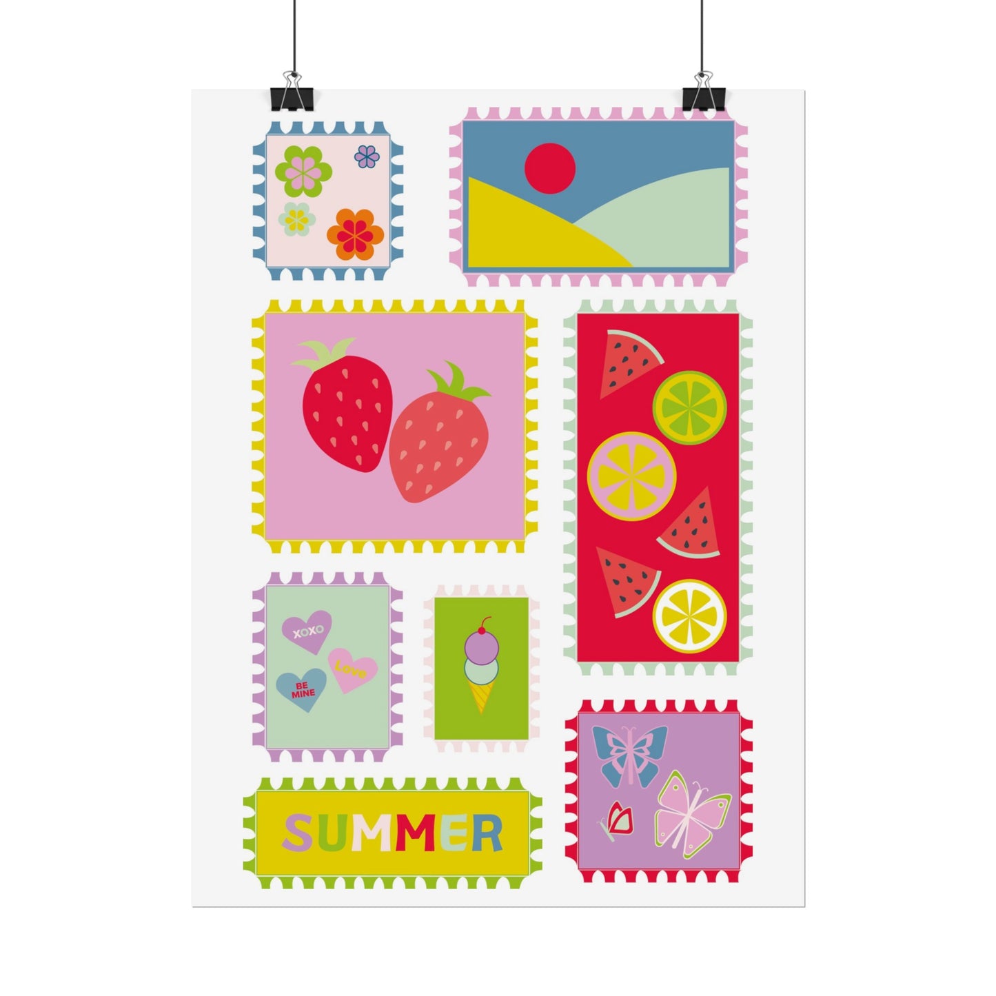 Affiche « Summer Stamps »