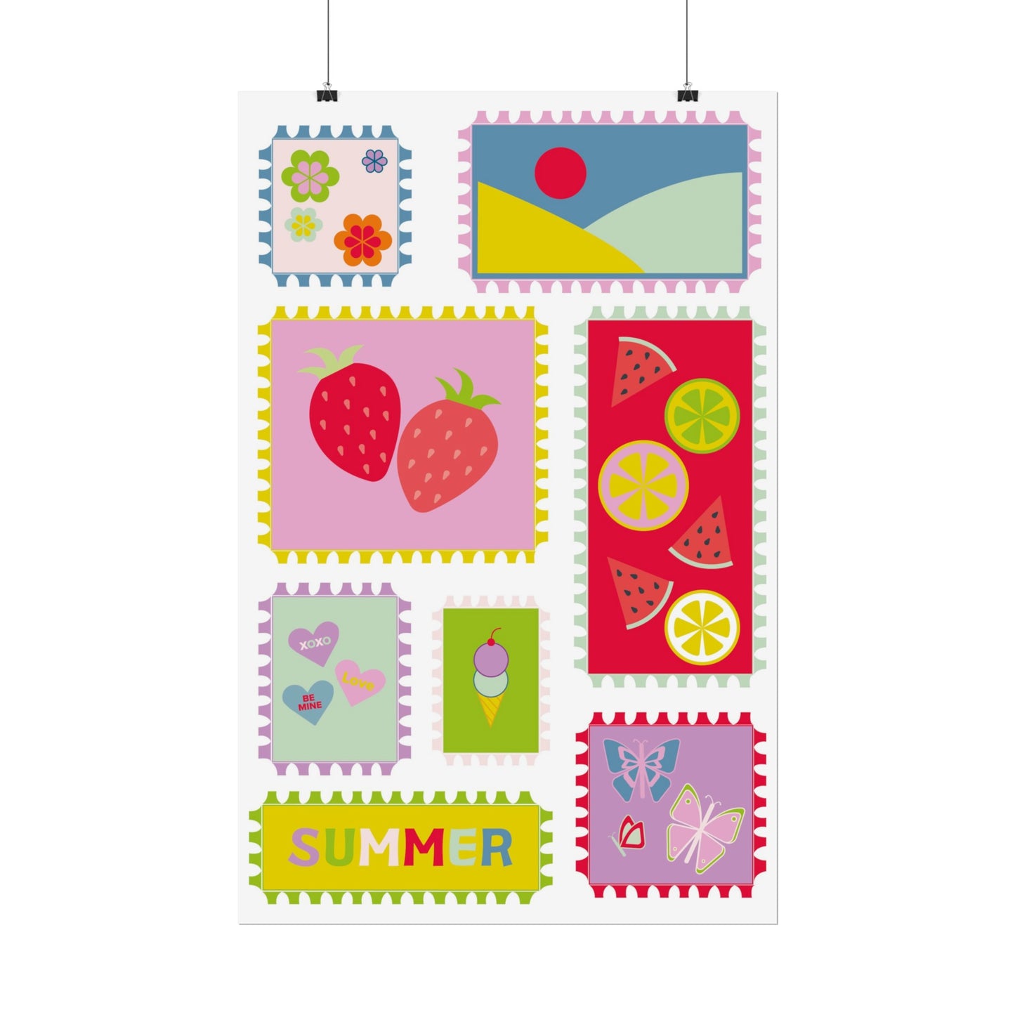 Affiche « Summer Stamps »