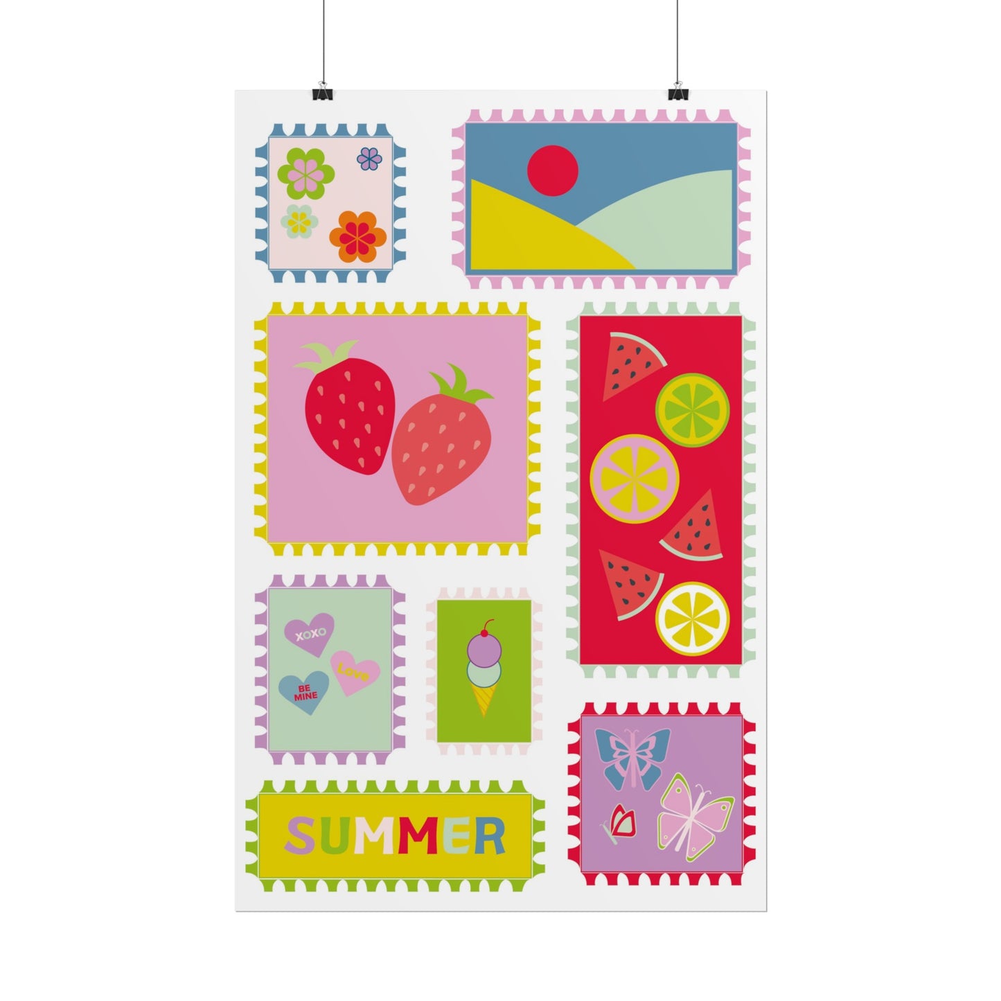 Affiche « Summer Stamps »