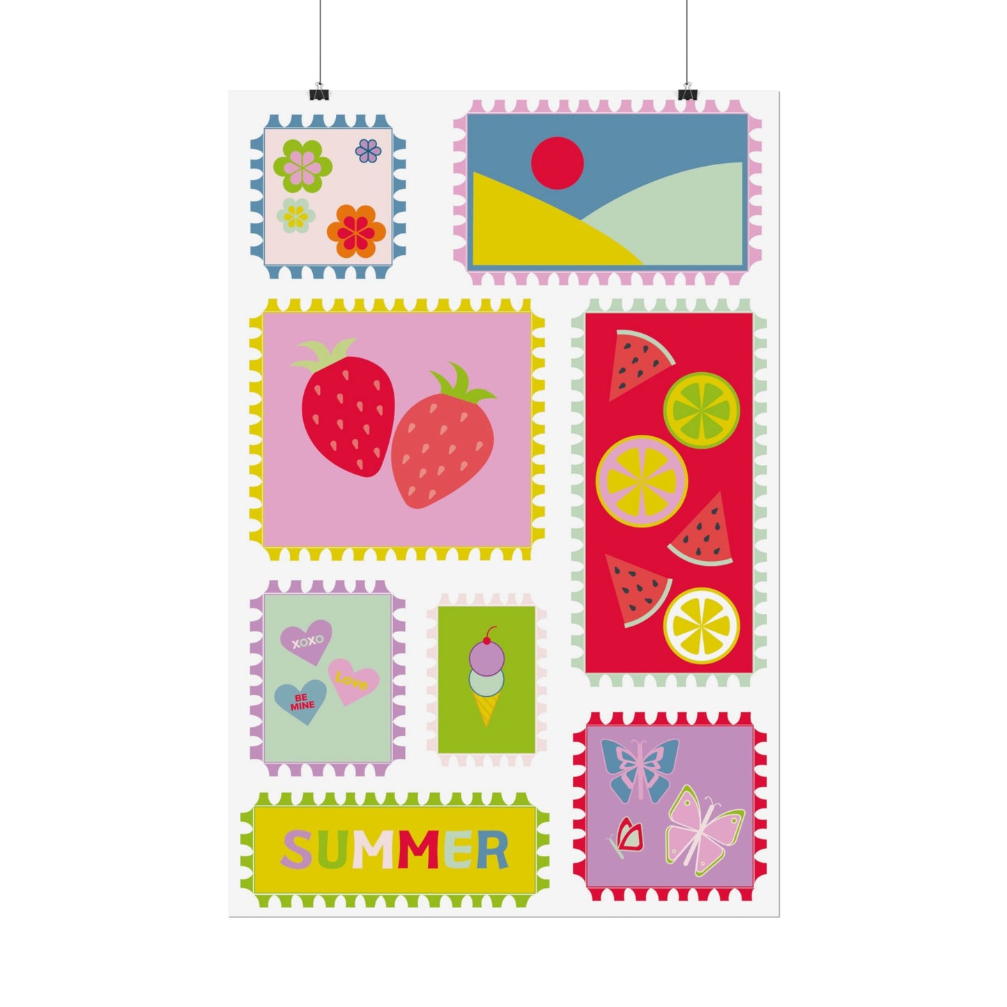 Summer Stamps Print