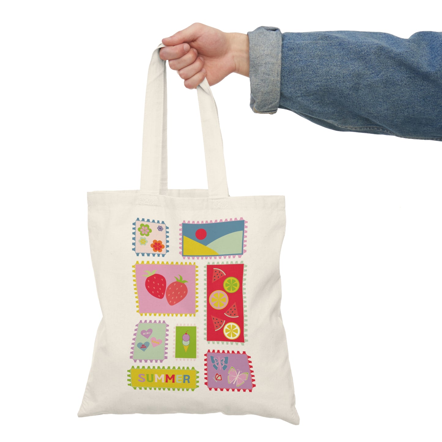 Summer Stamps Tote Bag